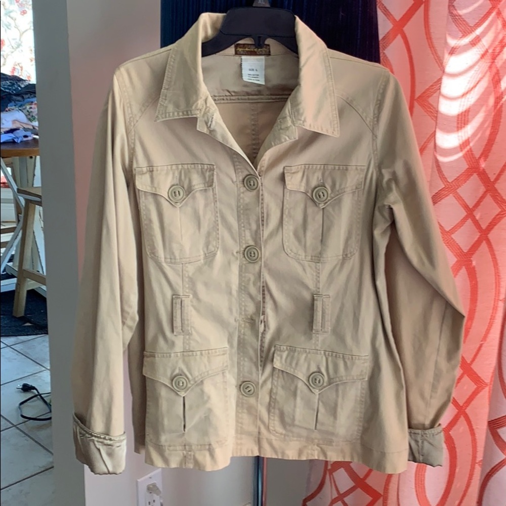 3/$15 Department of Peace Utility Jacket large